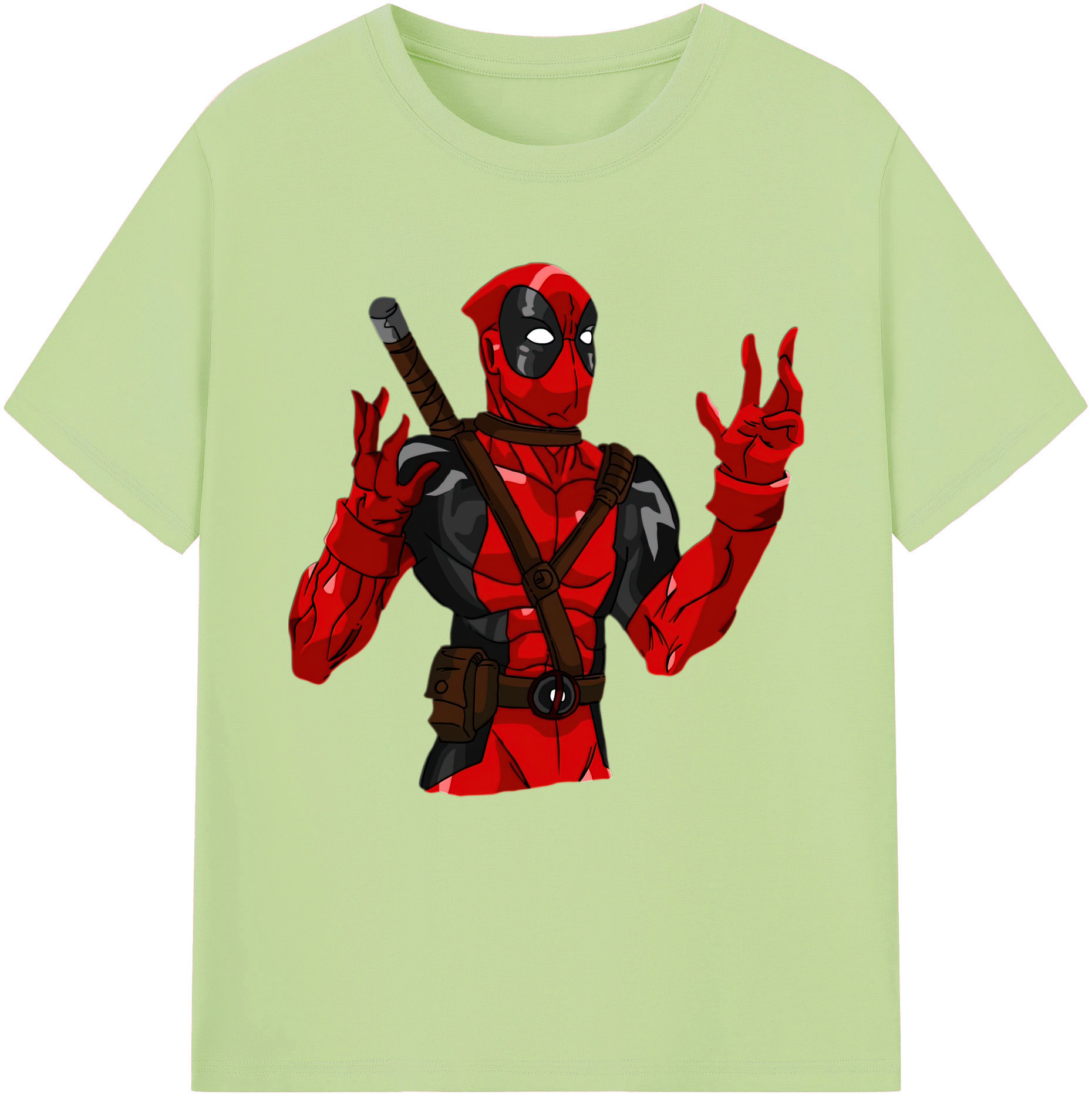 （画像用） Deadpool デッドプール 綿100％半袖Tシャツ（フロントプリント）